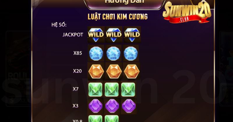 Luật chơi game Kim cương tại Sunwin 